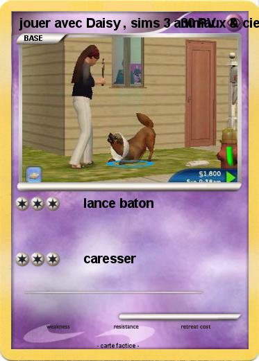 Pokemon jouer avec Daisy , sims 3 animaux & cie