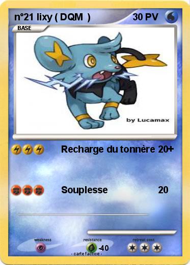 Pokemon n°21 lixy ( DQM  )