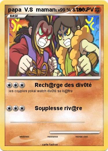 Pokemon papa  V.S  maman