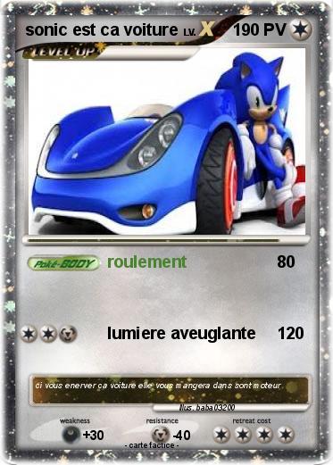Pokemon sonic est ca voiture