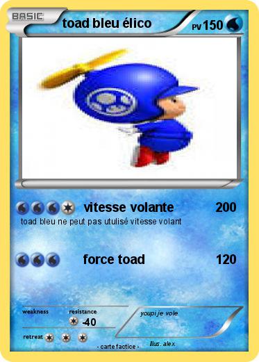 Pokemon toad bleu élico