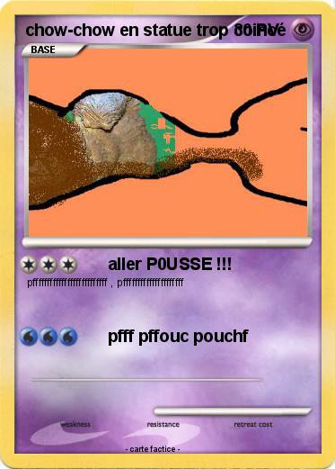 Pokemon chow-chow en statue trop coincé