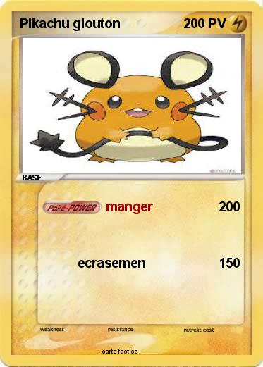 Pokemon Pikachu glouton