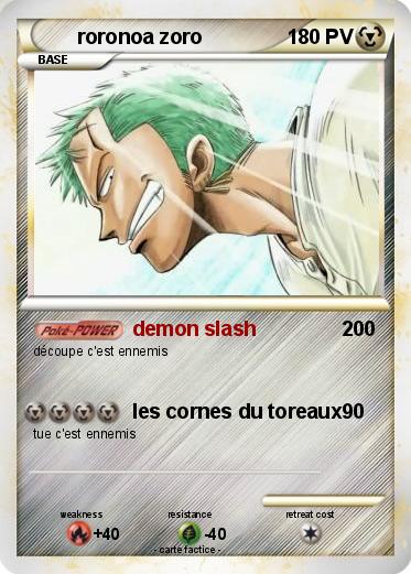 Pokemon roronoa zoro