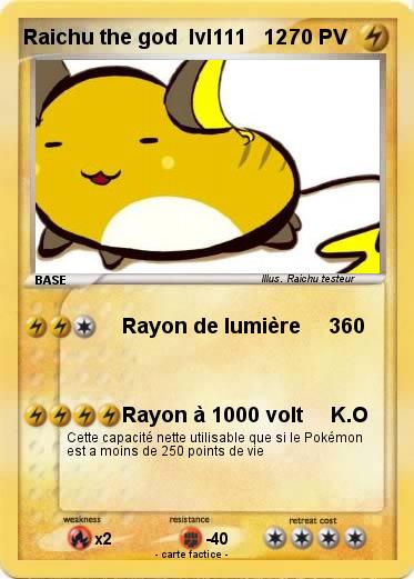 Pokemon Raichu the god  lvl111   12
