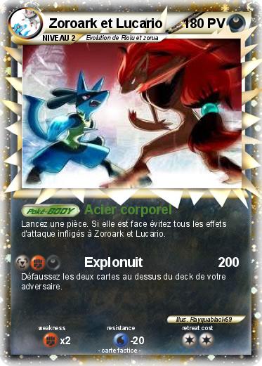 Pokemon Zoroark et Lucario