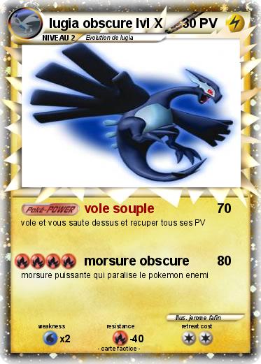 Pokemon lugia obscure lvl X