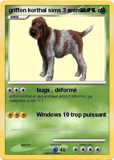 Pokemon griffon korthal sims 3 animaux & cie