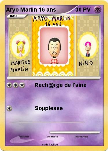 Pokemon Aryo Marlin 16 ans