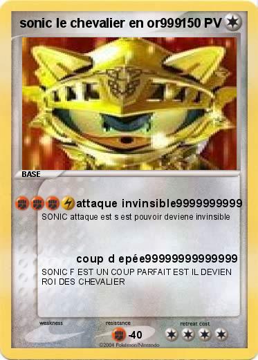 Pokemon sonic le chevalier en or999