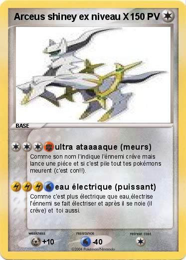 Pokemon Arceus shiney ex niveau X