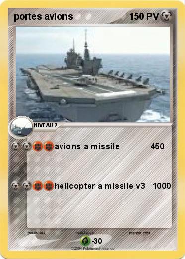 Pokemon portes avions