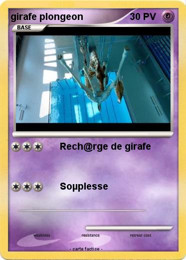 Pokemon girafe plongeon