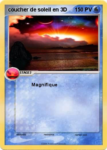Pokemon coucher de soleil en 3D