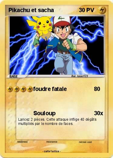 Pokemon Pikachu et sacha
