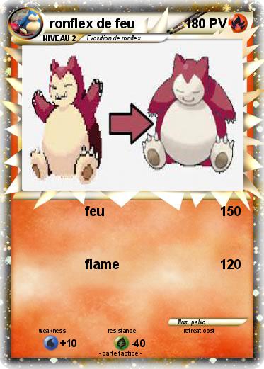 Pokemon ronflex de feu