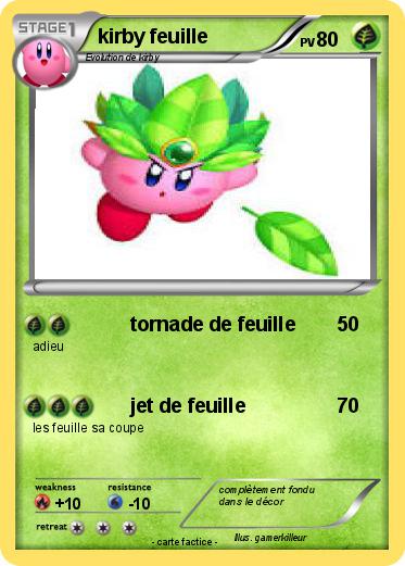 Pokemon kirby feuille