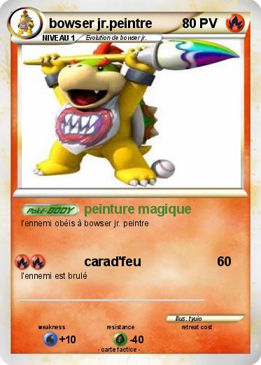 Pokemon bowser jr.peintre