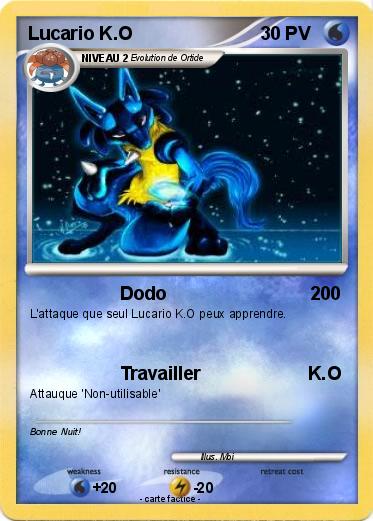 Pokemon Lucario K.O