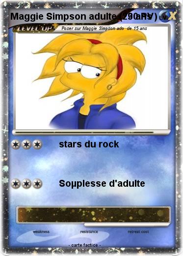 Pokemon Maggie Simpson adulte (29 ans )