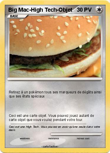 Pokemon Big Mac-High Tech-Objet