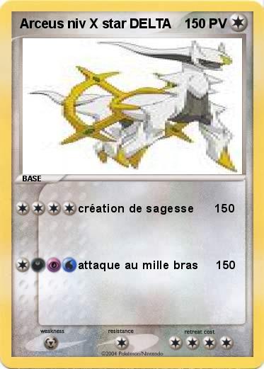 Pokemon Arceus niv X star DELTA