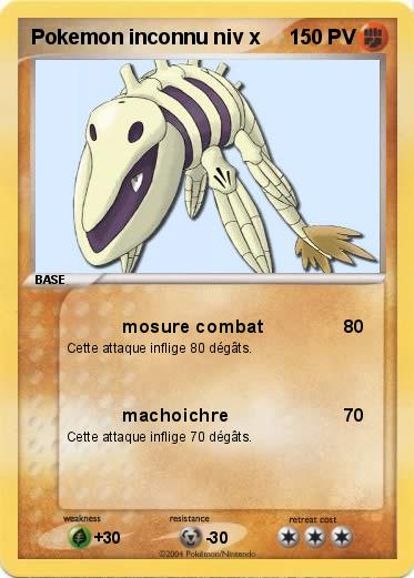 Pokemon Pokemon inconnu niv x 