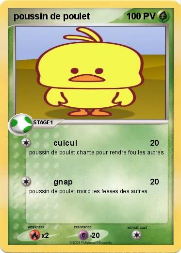 Pokemon poussin de poulet