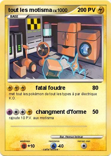 Pokemon tout les motisma