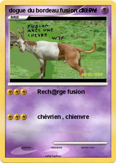 Pokemon dogue du bordeau fusion chèvre