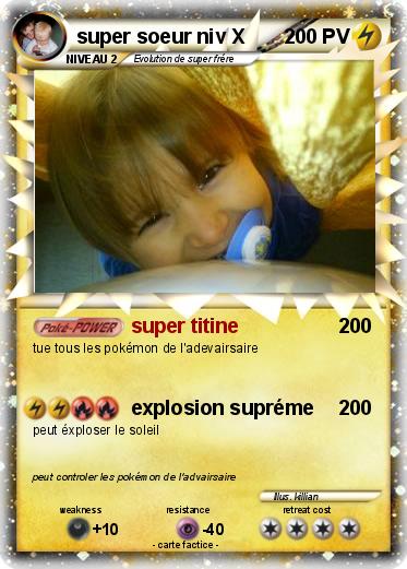 Pokemon super soeur niv X