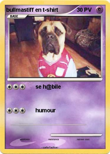 Pokemon bullmastiff en t-shirt