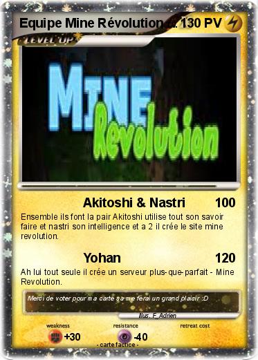 Pokemon Equipe Mine Révolution