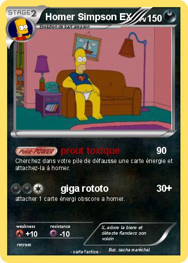 Pokemon Homer Simpson EX