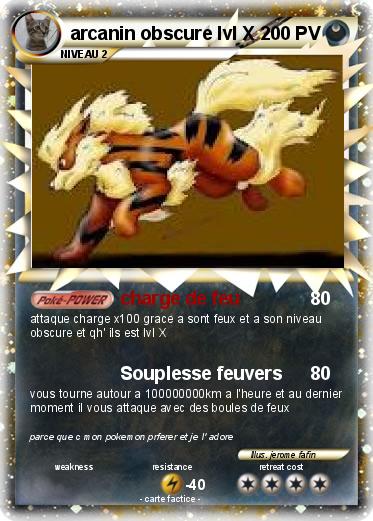 Pokemon arcanin obscure lvl X
