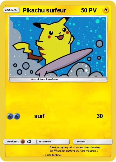 Pokemon Pikachu surfeur