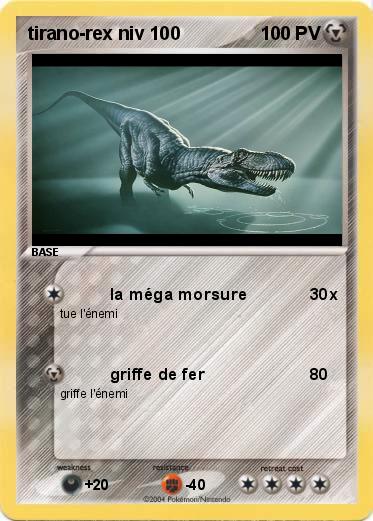 Pokemon tirano-rex niv 100