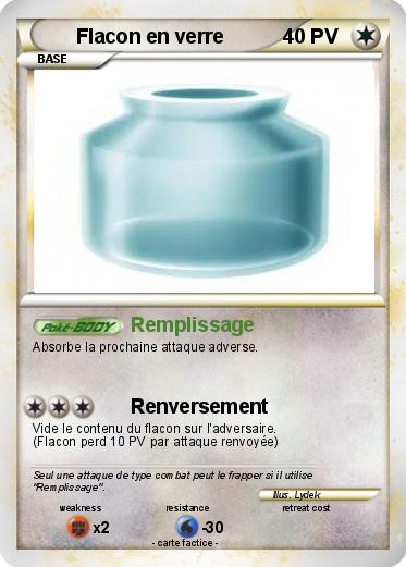 Pokemon Flacon en verre