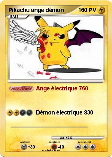 Pokemon Pikachu ânge démon