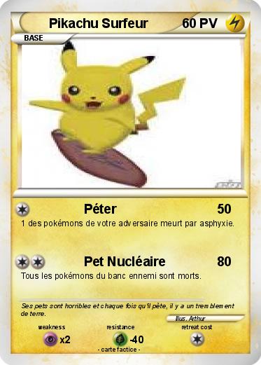 Pokemon Pikachu Surfeur