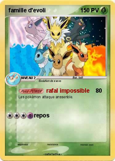 Pokemon famille d'evoli
