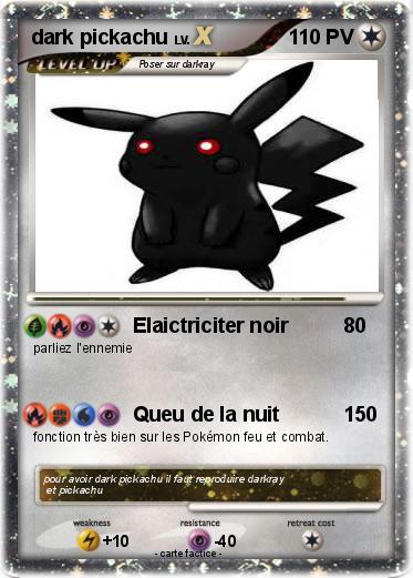 Pokemon dark pickachu
