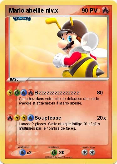 Pokemon Mario abeille niv.x
