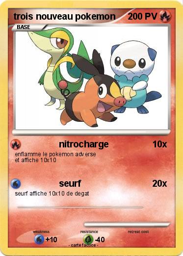 Pokemon trois nouveau pokemon