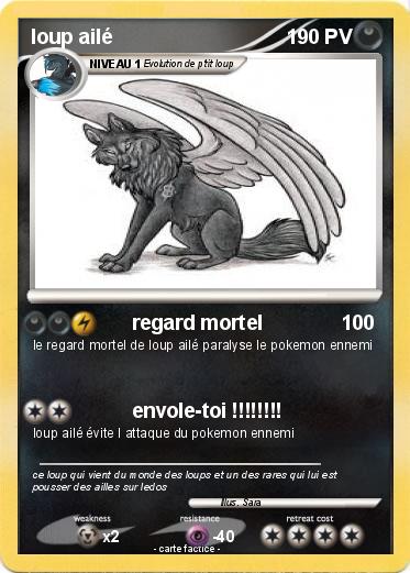 Pokemon loup ailé