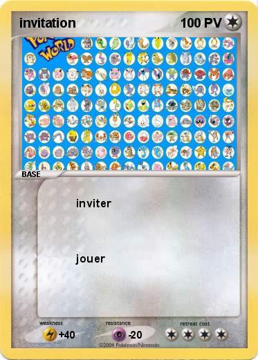 Pokemon invitation