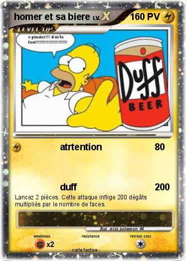 Pokemon homer et sa biere