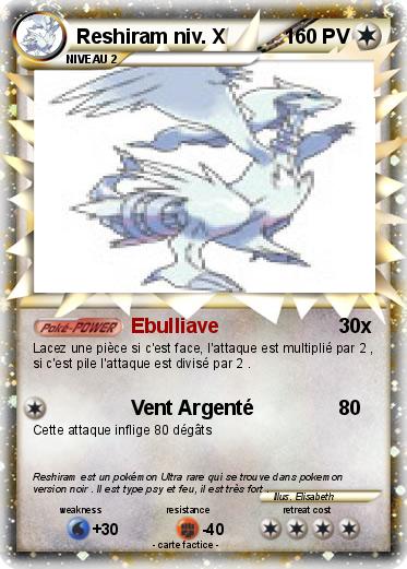 Pokemon Reshiram niv. X