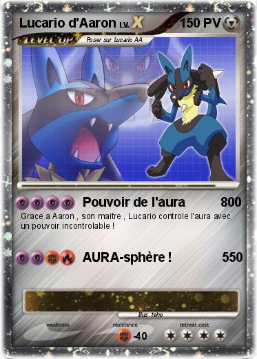 Pokemon Lucario d'Aaron