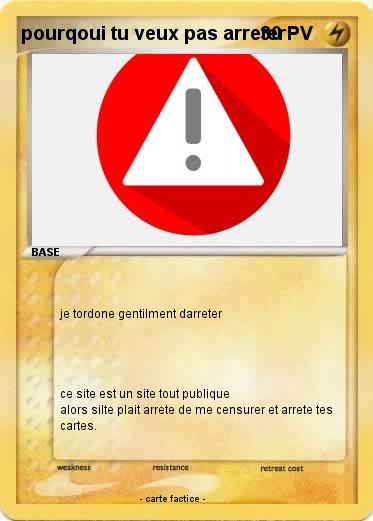 Pokemon pourqoui tu veux pas arreter